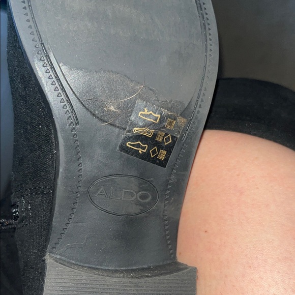 Aldo Suede Black Knee-High Boots - Picture 2 of 4